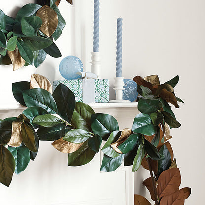 Ballard Designs Gold Magnolia Leaf Garland