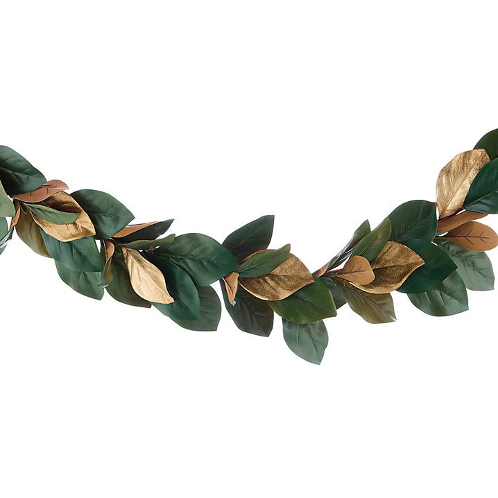 Ballard Designs Gold Magnolia Leaf Garland