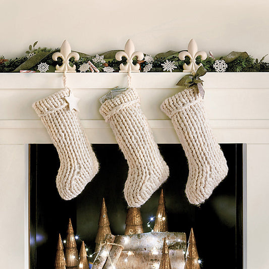 Ballard Designs Chunky Knit Stocking - Cream