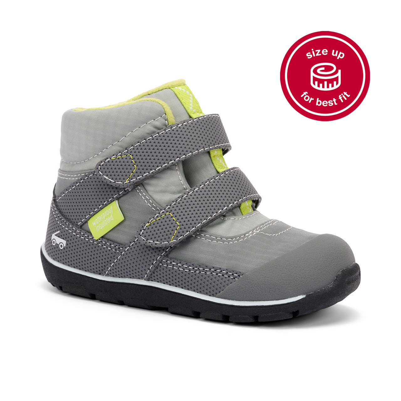 See Kai Run Boy's Atlas Waterproof /Insulated Gray/Lime