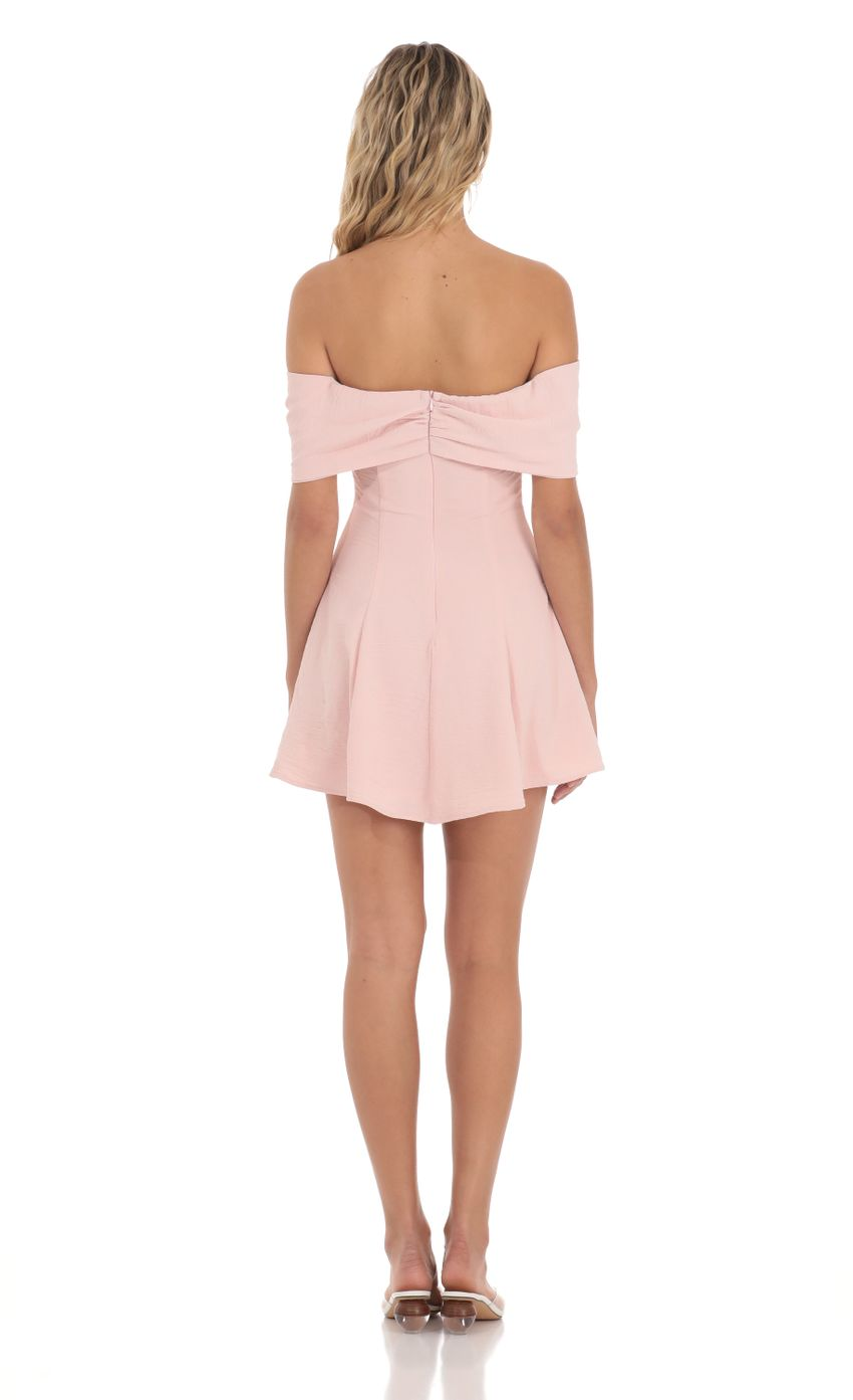 Lucy in the Sky Front Bow Off Shoulder Dress