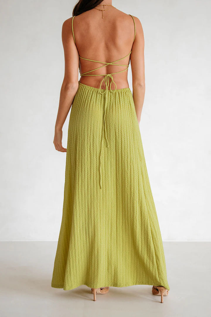 Sabo Skirt Backless Annalise Dress - Moss