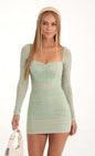 Lucy in the Sky Mesh Long Sleeve Bodycon Dress