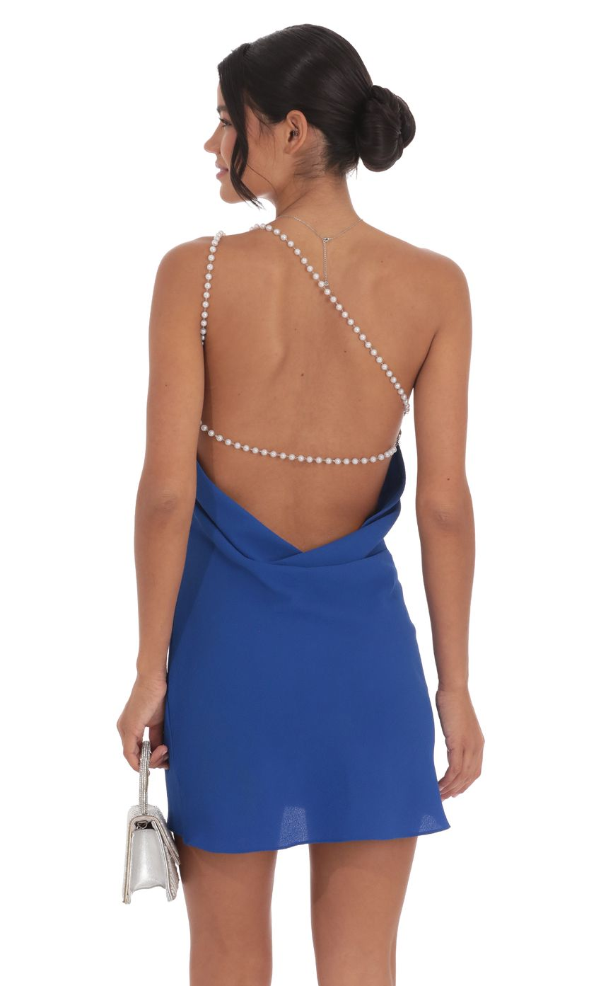 Lucy in the Sky Pearl One Shoulder Satin Dress