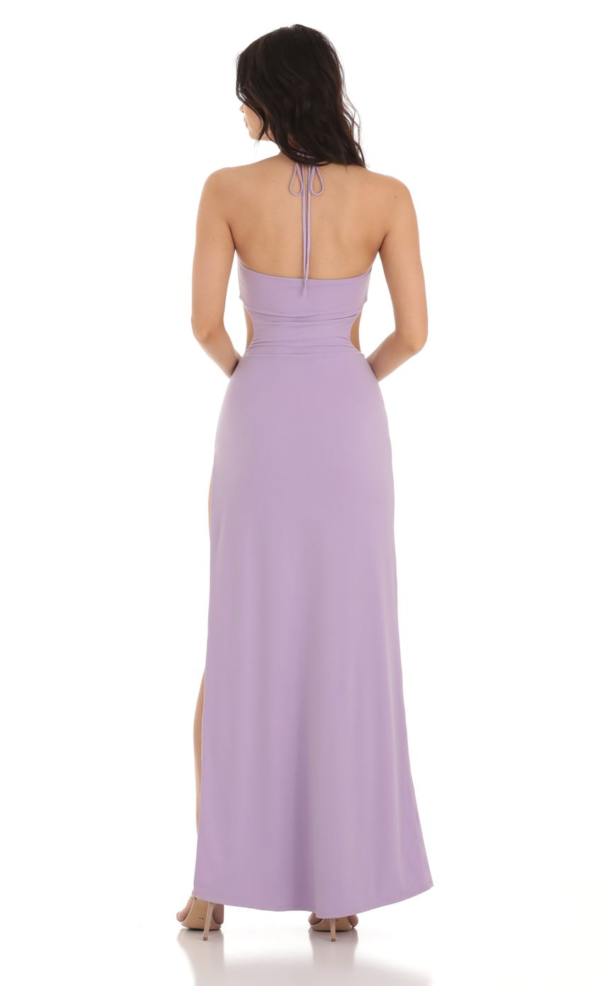 Lucy in the Sky Rhinestone Cutout Maxi Dress