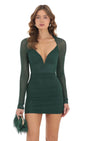 Lucy in the Sky Mesh Long Sleeve Bodycon Dress