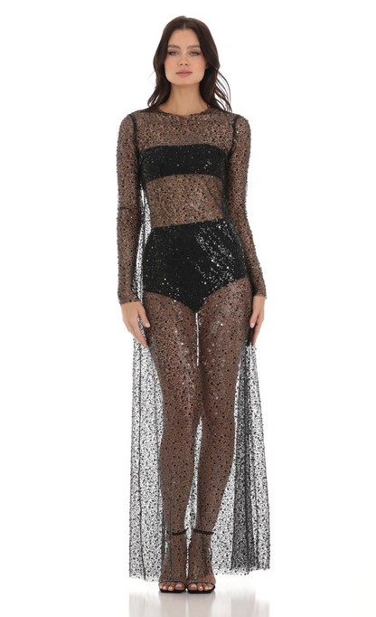 Lucy in the Sky Pearl Mesh Dress