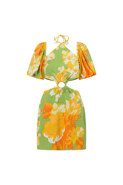 Sabo Skirt Pasha Cutout Dress - Floral Sunset