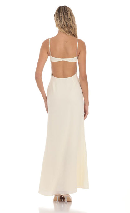 Lucy in the Sky Lace Trim Maxi Dress