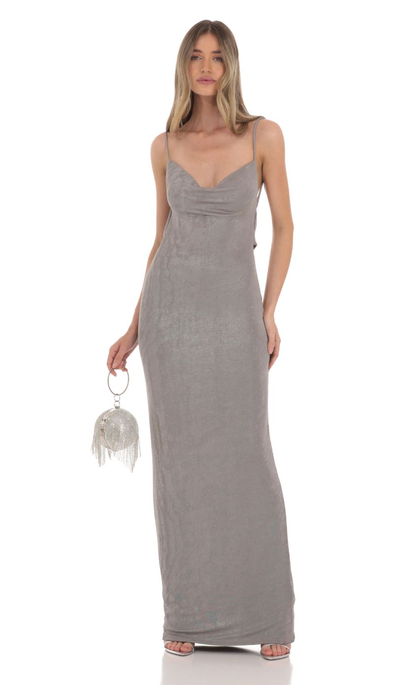 Lucy in the Sky Draped Back Maxi Dress