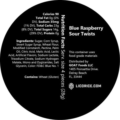 Licorice Blue Raspberry Sour Twists