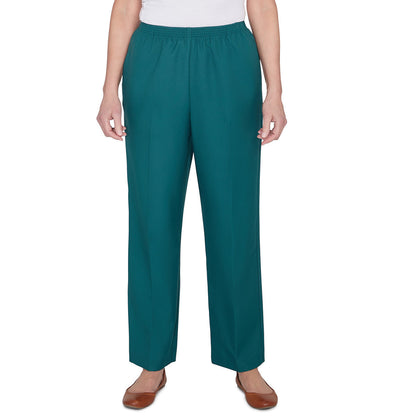 Alfred Dunner Petite Women's Classic Accord Elastic Waist Medium Length Pant