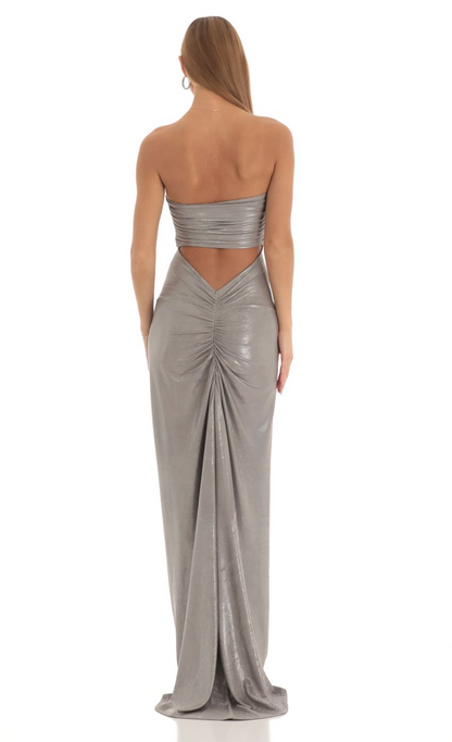 Lucy in the Sky Corset Strapless Maxi Dress