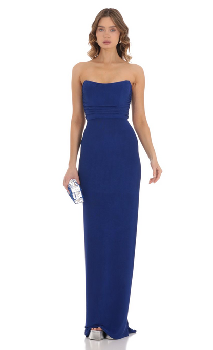 Lucy in the Sky Corset Strapless Maxi Dress