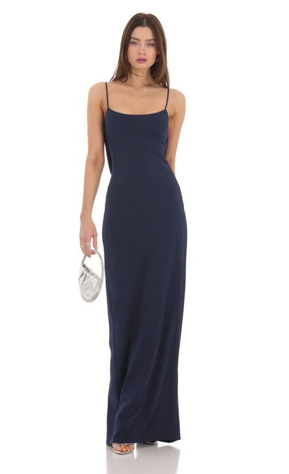 Lucy in the Sky Back Bow Maxi Dress