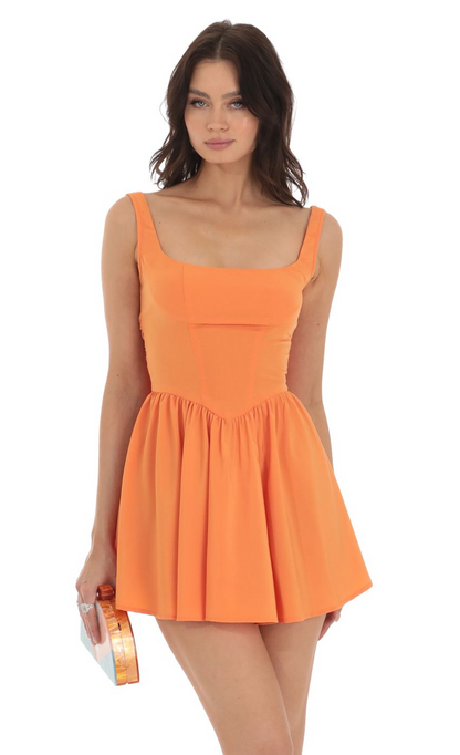 Lucy in the Sky Mini Dress in Orange