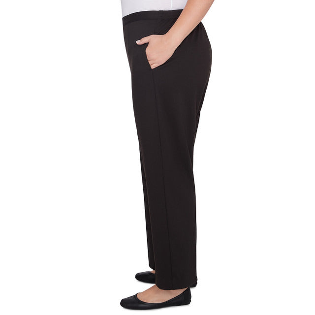 Alfred Dunner Women's Pull On Ponte Medium Length Pant