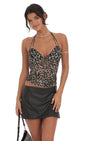 Lucy in the Sky Mesh Floral Halter Top