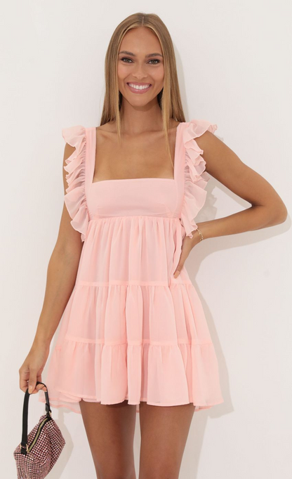 Lucy in the Sky Baby Doll Ruffle Dress