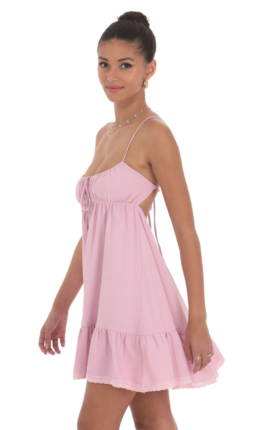 Lucy in the Sky Front Tie Babydoll Dress