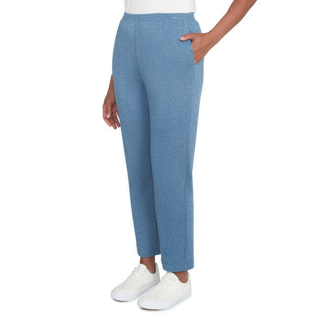 Alfred Dunner Women's French Terry Knit Casual Medium Length Pant