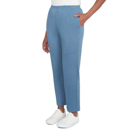 Alfred Dunner Women's French Terry Knit Casual Medium Length Pant