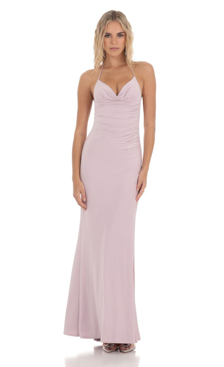 Lucy in the Sky Halter Open Back Butterfly Maxi Dress