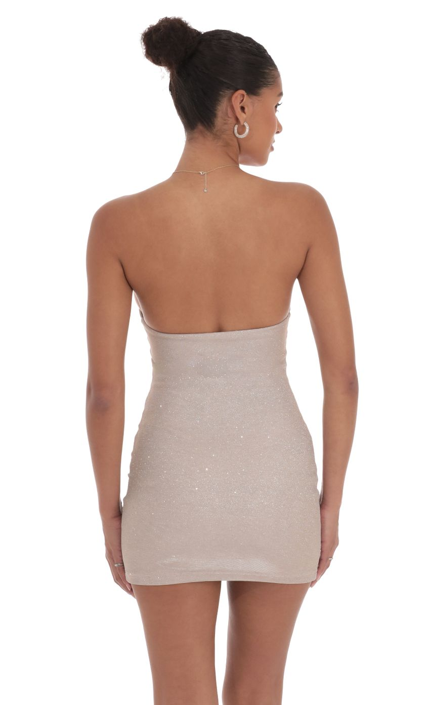 Lucy in the Sky Glitter Strapless Bodycon Dress