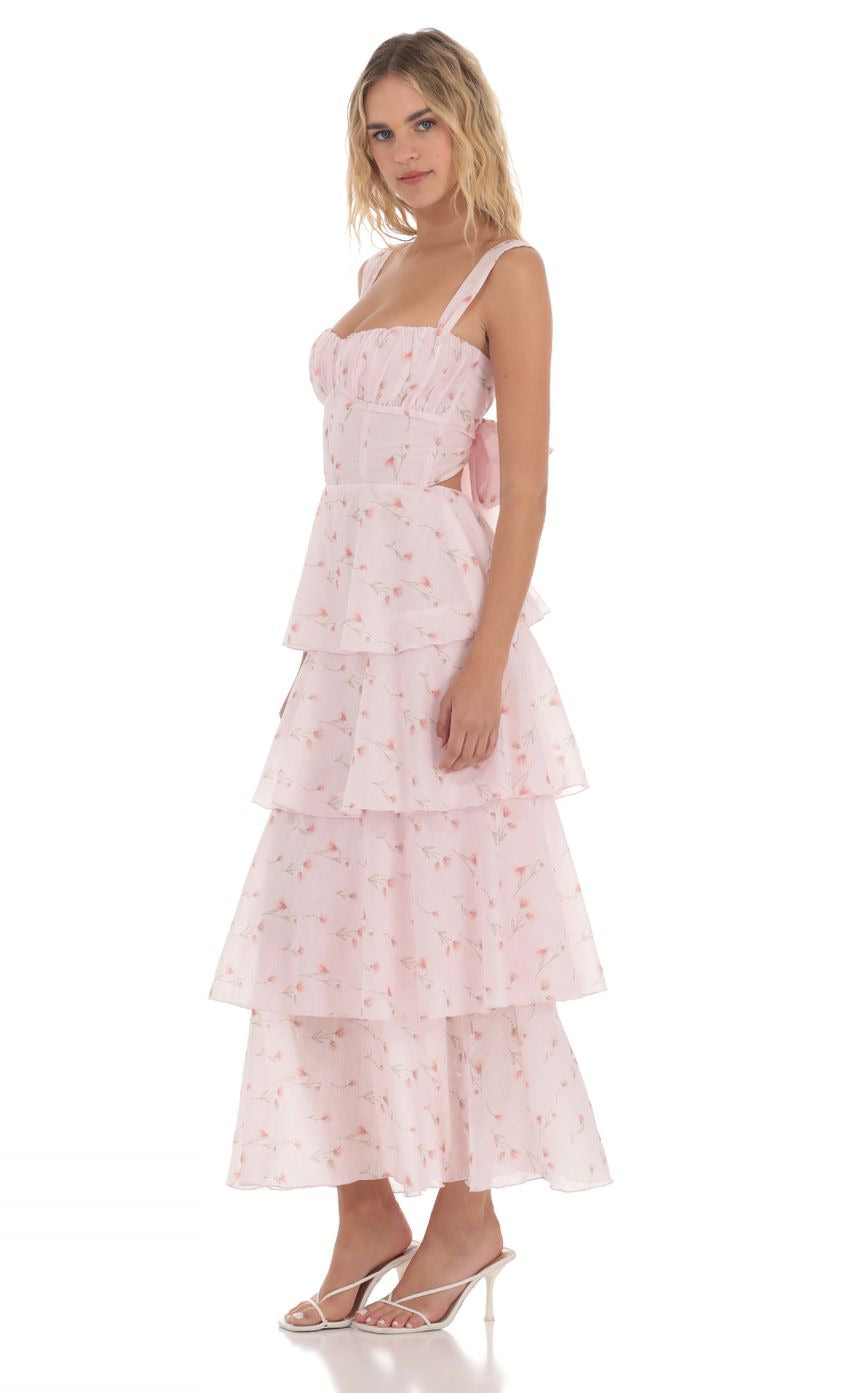 Lucy in the Sky Floral Ruffle Maxi Dress