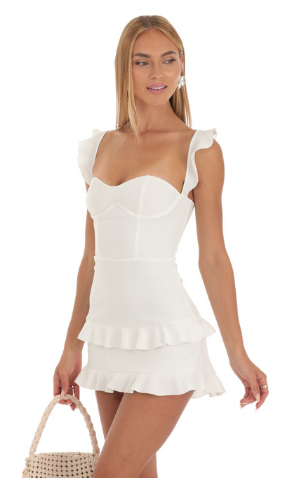 Lucy in the Sky Ruffle Corset Dress