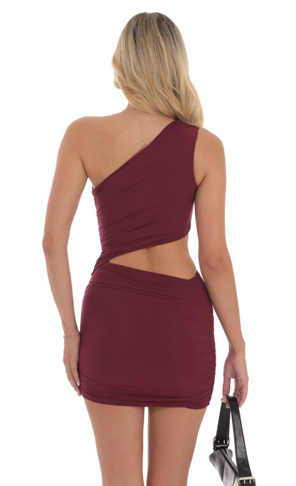 Lucy in the Sky One Shoulder Cutout Dress