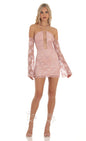 Lucy in the Sky Lace Sequin Off Shoulder Dress