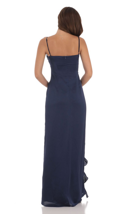 Lucy in the Sky Ruffle V-Neck Maxi Dress