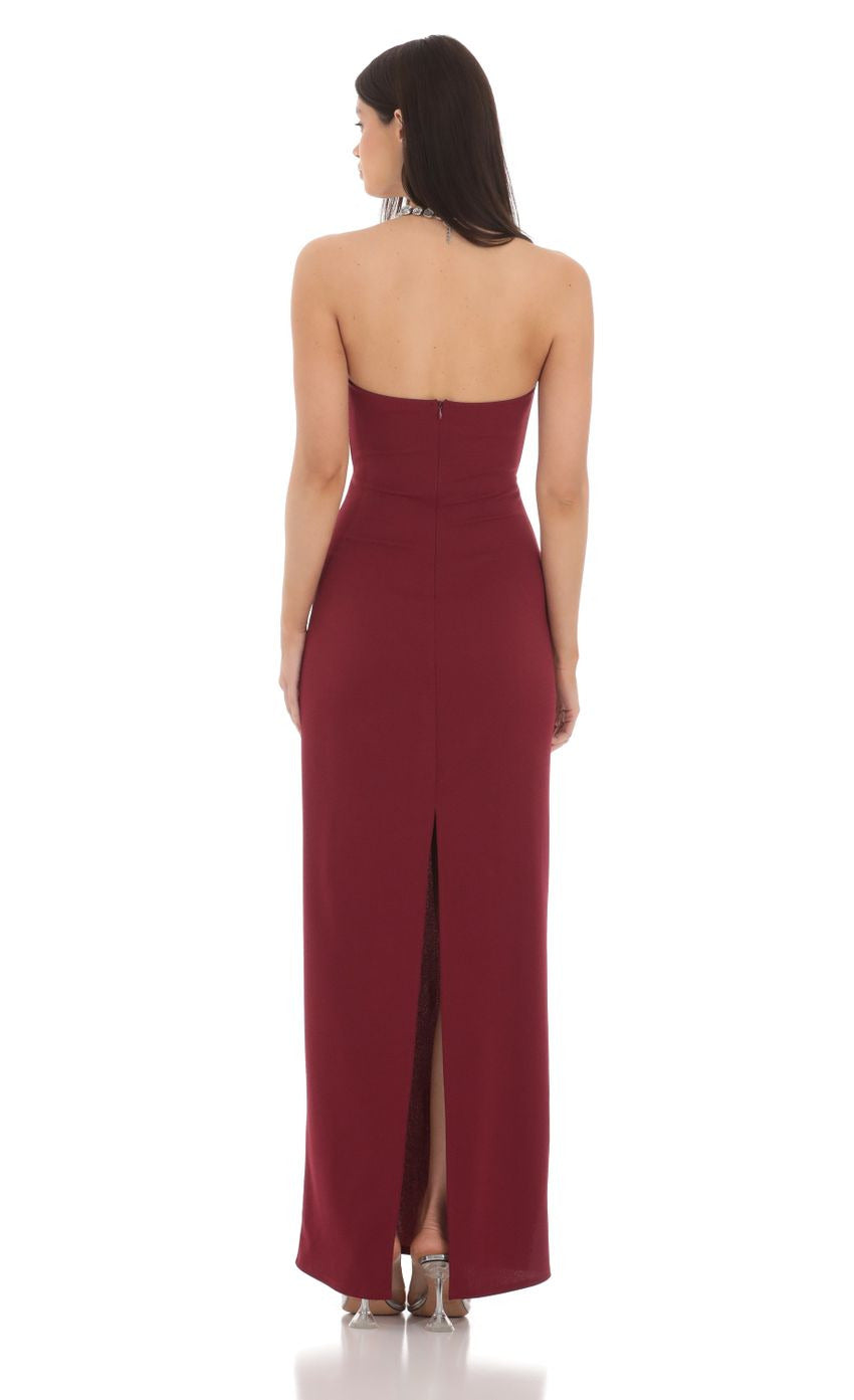 Lucy in the Sky Bow Cutout Strapless Maxi Dress