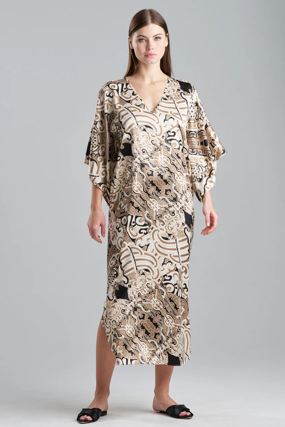 Natori Kaleidoscope Satin Caftan