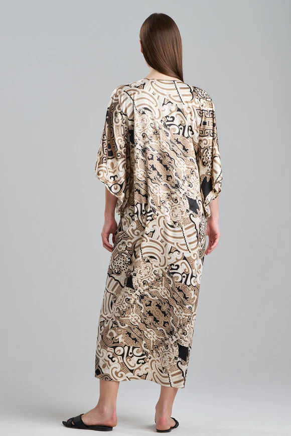 Natori Kaleidoscope Satin Caftan