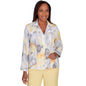 Alfred Dunner Women's Abstract Watercolor Jacket