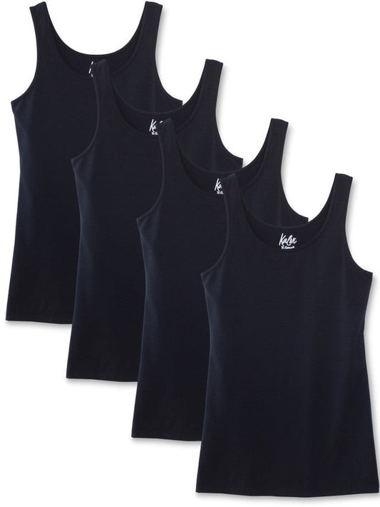 Kalon Clothing Women's 4-Pack Scoop Neck Tank Top Base Layer