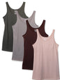 Kalon Clothing Women's 4-Pack Modern Shelf Bra Cami Base Layer