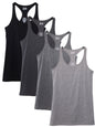 Kalon Clothing Women's 4-Pack Racerback Shelf Bra Camisole Base Layer